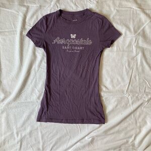 Aeropostale Women's Short Sleeve Tee in Deep Purple